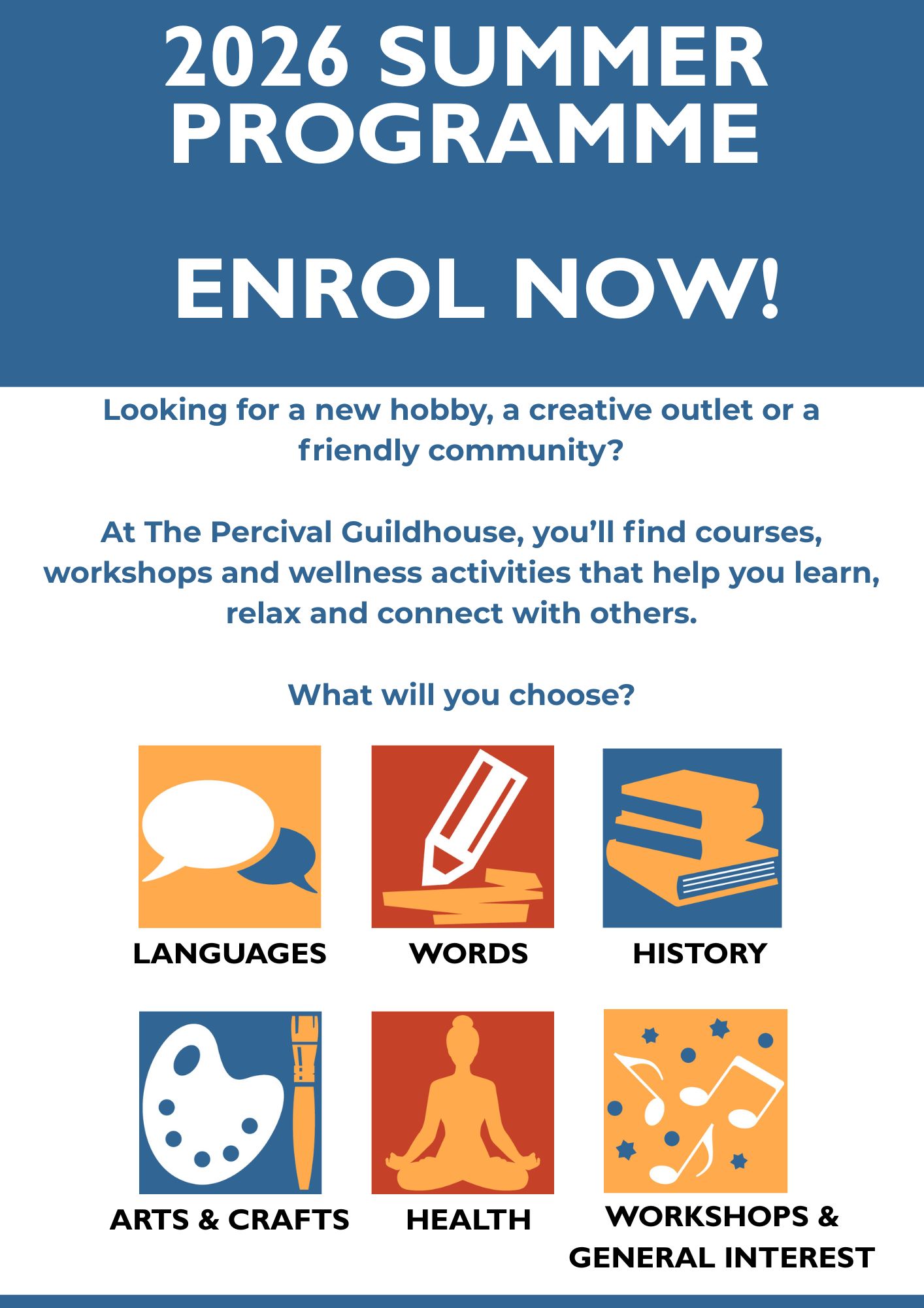 Enrol now for Summer courses